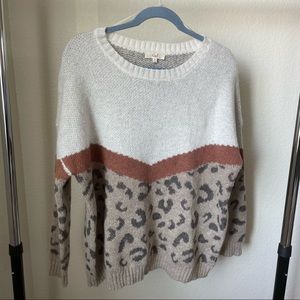 Leopard detail Sweater